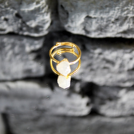 Ring | Mondstein | Amethyst | Peridot | Bergristall