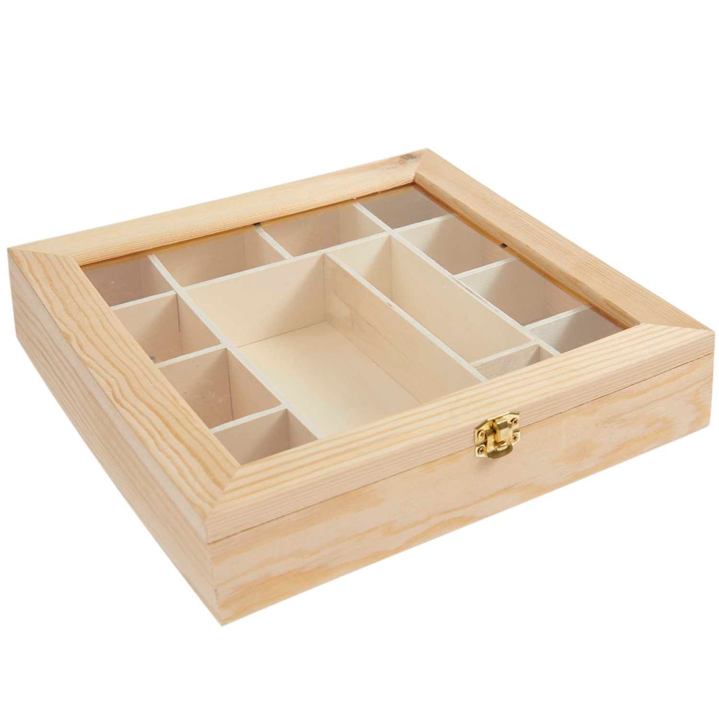Boîte de tri avec fenêtre de visualisation en bois