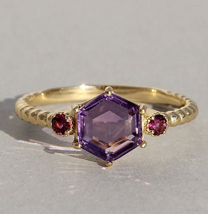 Durga Amethyst | Rhodolith Granat Ring | Einzelsstück
