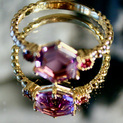 Durga Amethyst | Rhodolith Granat Ring | Einzelsstück