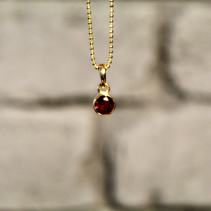 Pendentif grenat | Argent 925 | Or 24 carats | Édition limitée 