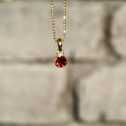 Pendentif grenat | Argent 925 | Or 24 carats | Édition limitée 