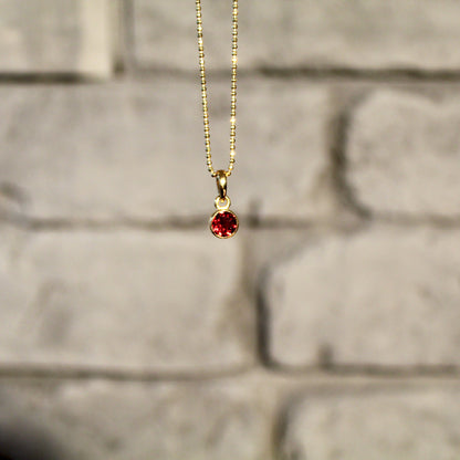 Pendentif grenat | Argent 925 | Or 24 carats | Édition limitée 