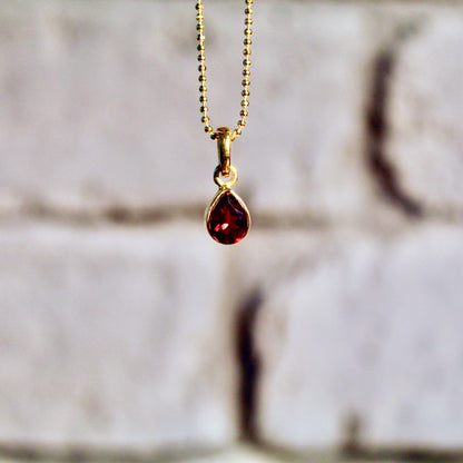 Pendentif grenat | Argent 925 | Or 24 carats | Édition limitée 