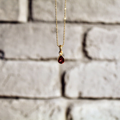 Pendentif grenat | Argent 925 | Or 24 carats | Édition limitée 