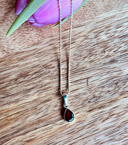 Pendentif grenat | Argent 925 | Or 24 carats | Édition limitée 
